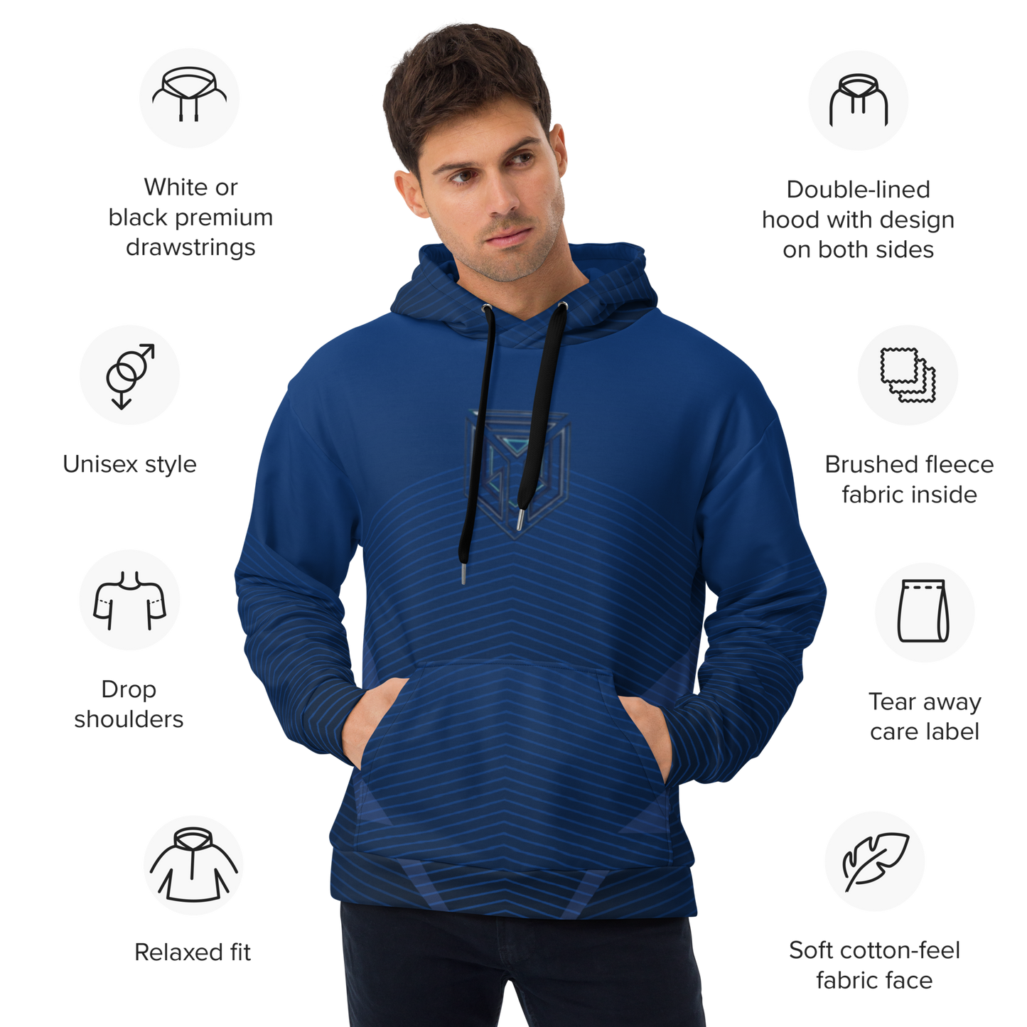 Moletom Hoodie Velocity Deep Cobalt